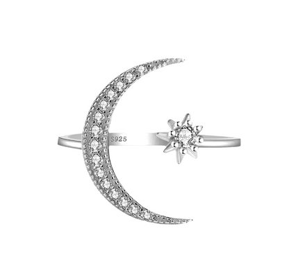 Crescent and Star Ring