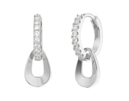 Silver Double Hoop Earring