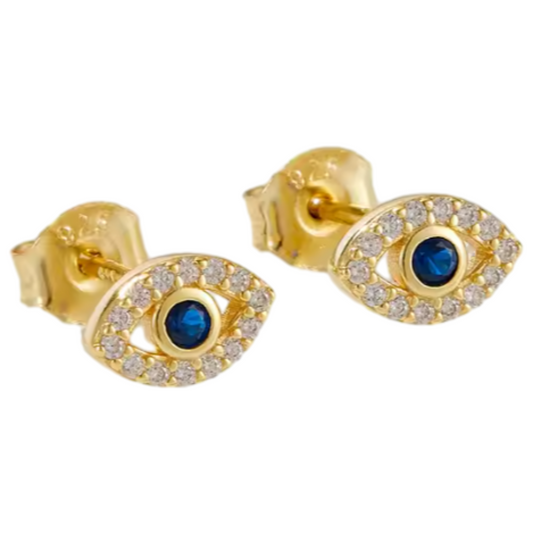 Evil Eye Stud Earrings – Gold